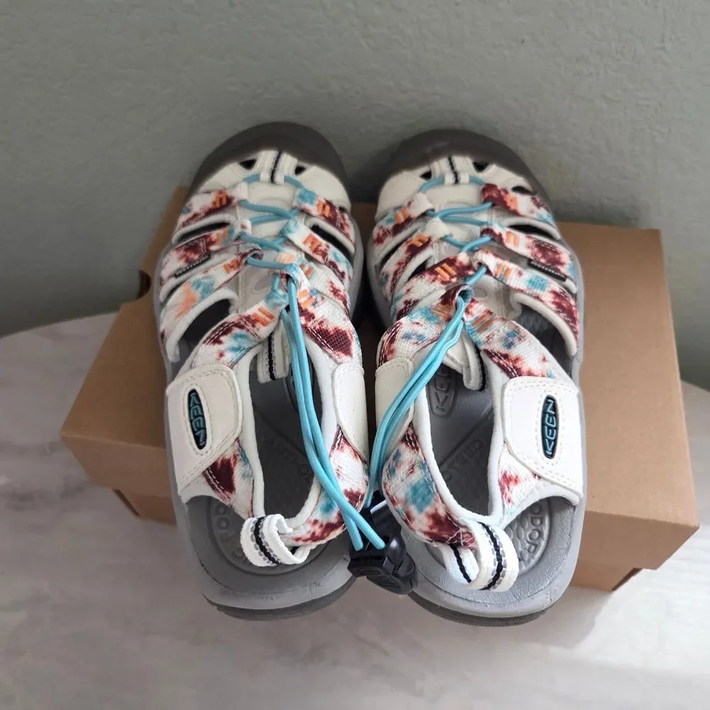 Keen White Multicolor Teal Bungee Athletic Sandals